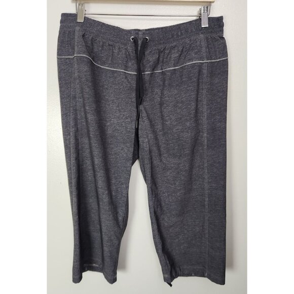 Lululemon Women's Sz. 12 Grey Lightweight Pull On Capri Pants - Picture 1 of 6